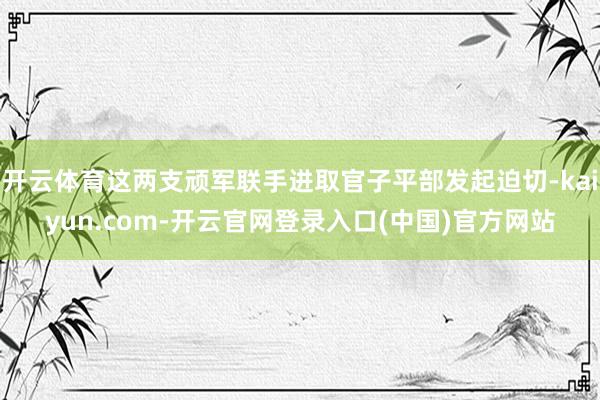开云体育这两支顽军联手进取官子平部发起迫切-kaiyun.com-开云官网登录入口(中国)官方网站