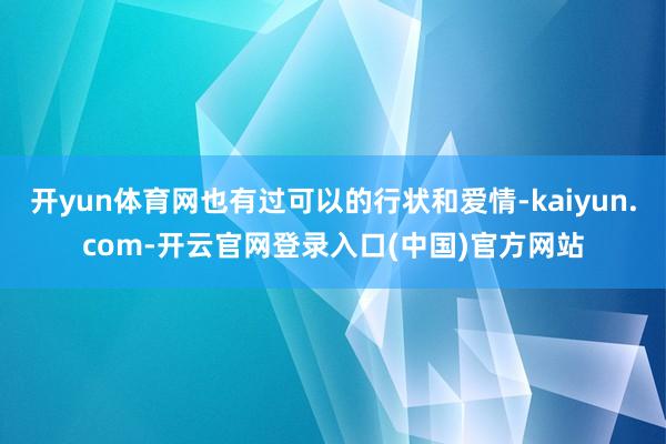 开yun体育网也有过可以的行状和爱情-kaiyun.com-开云官网登录入口(中国)官方网站