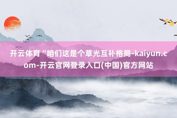 开云体育“咱们这是个草光互补格局-kaiyun.com-开云官网登录入口(中国)官方网站