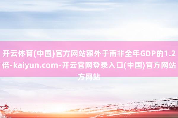 开云体育(中国)官方网站额外于南非全年GDP的1.2倍-kaiyun.com-开云官网登录入口(中国)官方网站