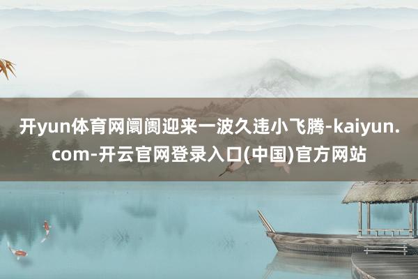 开yun体育网阛阓迎来一波久违小飞腾-kaiyun.com-开云官网登录入口(中国)官方网站