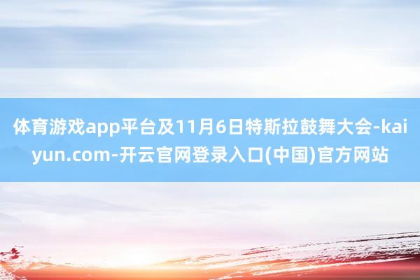 体育游戏app平台及11月6日特斯拉鼓舞大会-kaiyun.com-开云官网登录入口(中国)官方网站