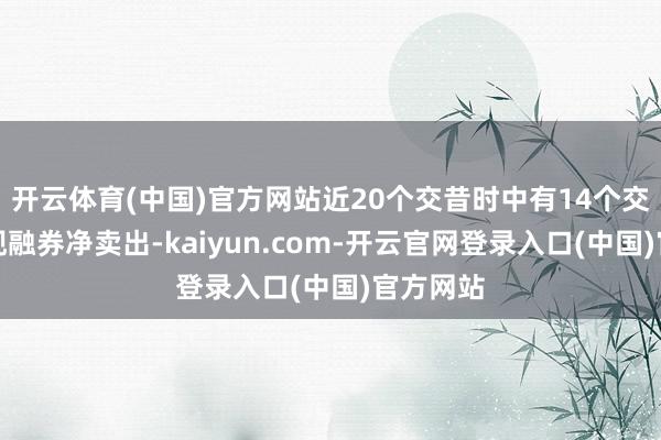 开云体育(中国)官方网站近20个交昔时中有14个交昔时出现融券净卖出-kaiyun.com-开云官网登录入口(中国)官方网站
