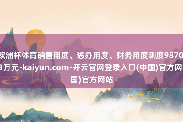 欧洲杯体育销售用度、惩办用度、财务用度测度9870.33万元-kaiyun.com-开云官网登录入口(中国)官方网站
