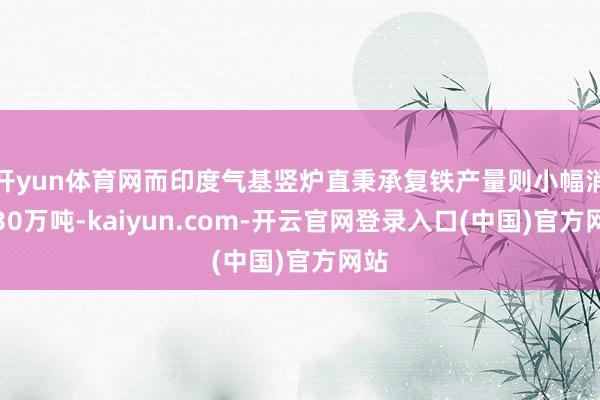 开yun体育网而印度气基竖炉直秉承复铁产量则小幅消弱30万吨-kaiyun.com-开云官网登录入口(中国)官方网站